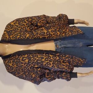 Vintage Leopard Lightweight Puffer Zip Bomber
